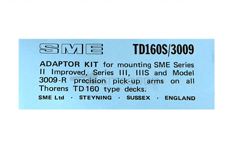 (image for) SME 3009 / 3012 / Series III TD-160 Thorens Adapter TEXT_CLOSE_WINDOW