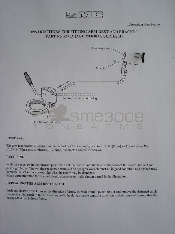 SME Arm Rest Catch - Click Image to Close