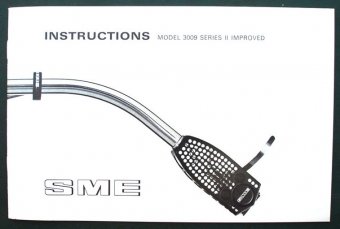SME 3009 Series II Improved Owners Manual